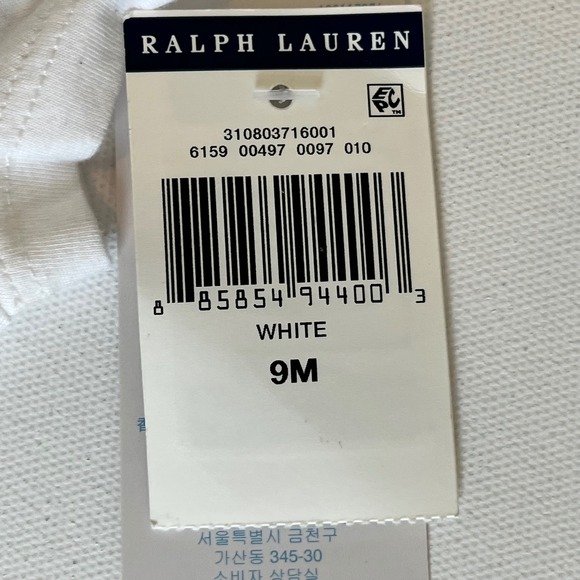 Ralph Lauren‎ Baby T Shirt Tee Size 9 Months I Love Polo White Red Heart NWT - Picture 4 of 6